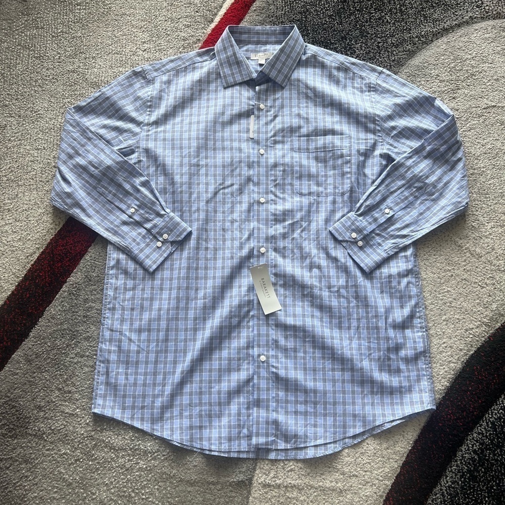 Barakett by Robert Barakett Blue Check Dress Shirt